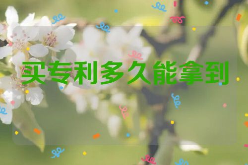 買(mǎi)專(zhuān)利多久能拿到