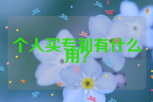 個(gè)人買(mǎi)專(zhuān)利有什么用？